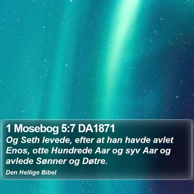 1 Mosebog 5:7 DA1871 Bible Verse Image