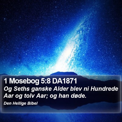 1 Mosebog 5:8 DA1871 Bible Verse Image