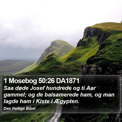 1 Mosebog 50:26 DA1871 Bible Verse Image