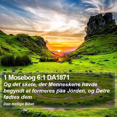 1 Mosebog 6:1 DA1871 Bible Verse Image