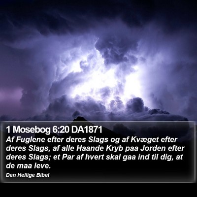 1 Mosebog 6:20 DA1871 Bible Verse Image