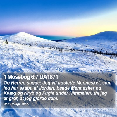 1 Mosebog 6:7 DA1871 Bible Verse Image