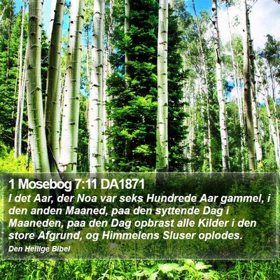 1 Mosebog 7:11 DA1871 Bible Verse Image
