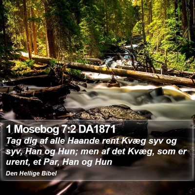 1 Mosebog 7:2 DA1871 Bible Verse Image