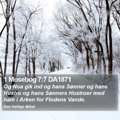 1 Mosebog 7:7 DA1871 Bible Verse Image