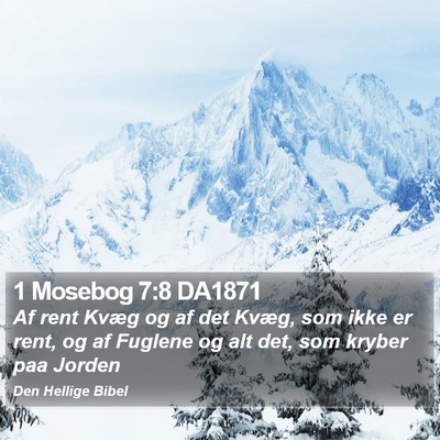 1 Mosebog 7:8 DA1871 Bible Verse Image