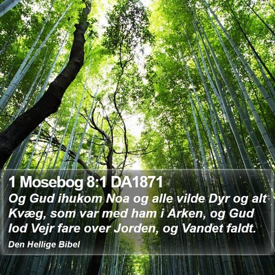 1 Mosebog 8:1 DA1871 Bible Verse Image