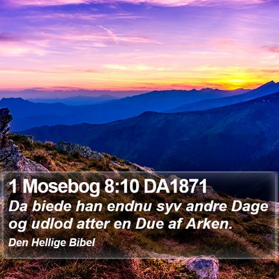 1 Mosebog 8:10 DA1871 Bible Verse Image