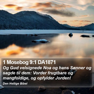 1 Mosebog 9:1 DA1871 Bible Verse Image