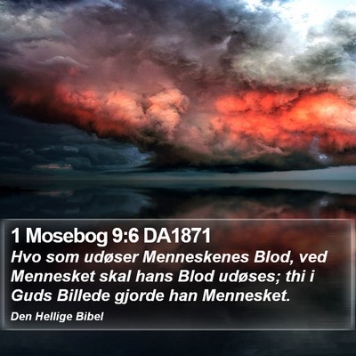 1 Mosebog 9:6 DA1871 Bible Verse Image
