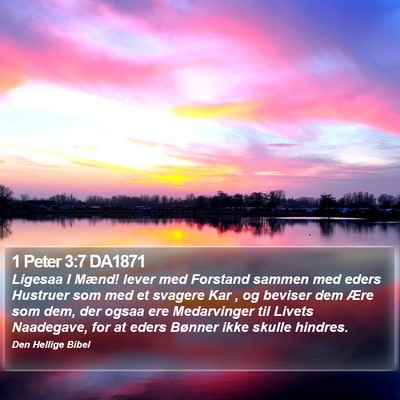 1 Peter 3:7 DA1871 Bible Verse Image