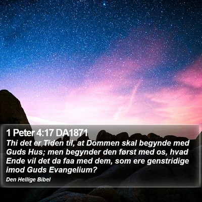 1 Peter 4:17 DA1871 Bible Verse Image