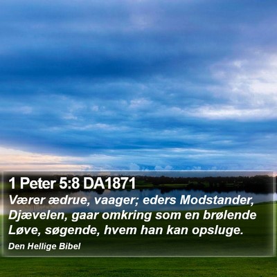 1 Peter 5:8 DA1871 Bible Verse Image