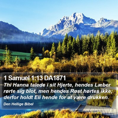 1 Samuel 1:13 DA1871 Bible Verse Image