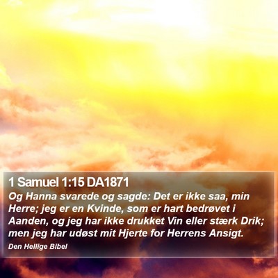 1 Samuel 1:15 DA1871 Bible Verse Image