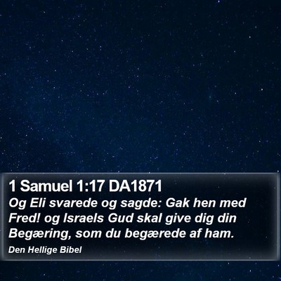 1 Samuel 1:17 DA1871 Bible Verse Image