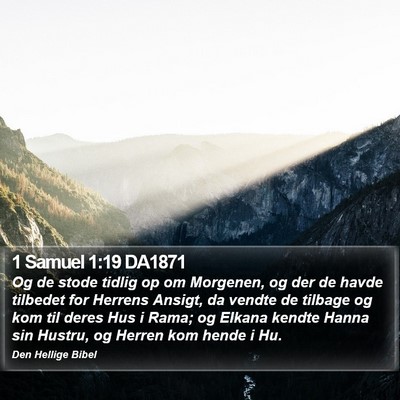 1 Samuel 1:19 DA1871 Bible Verse Image