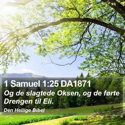1 Samuel 1:25 DA1871 Bible Verse Image
