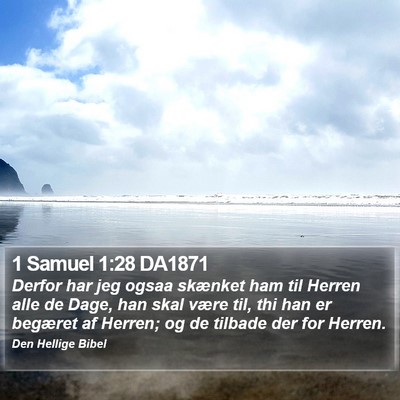 1 Samuel 1:28 DA1871 Bible Verse Image