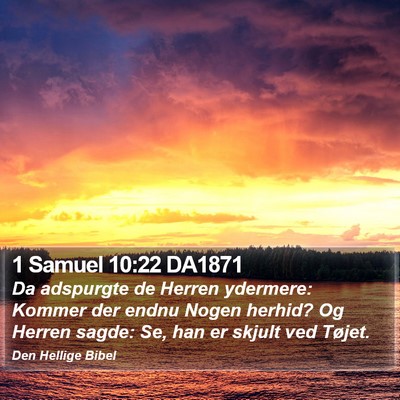 1 Samuel 10:22 DA1871 Bible Verse Image