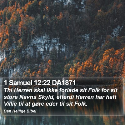 1 Samuel 12:22 DA1871 Bible Verse Image