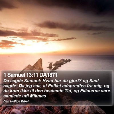 1 Samuel 13:11 DA1871 Bible Verse Image