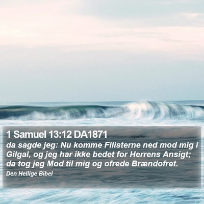 1 Samuel 13:12 DA1871 Bible Verse Image