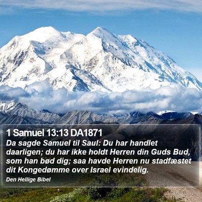 1 Samuel 13:13 DA1871 Bible Verse Image