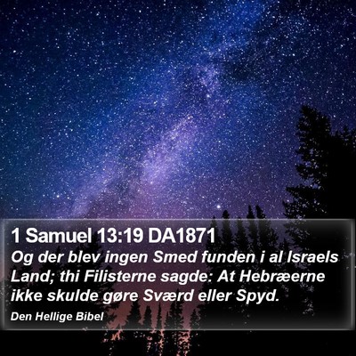 1 Samuel 13:19 DA1871 Bible Verse Image