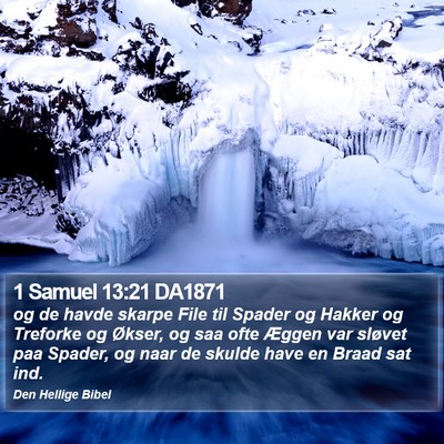 1 Samuel 13:21 DA1871 Bible Verse Image