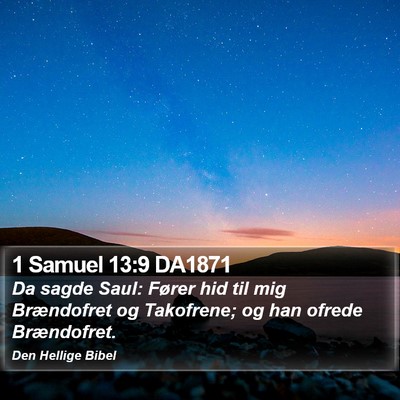 1 Samuel 13:9 DA1871 Bible Verse Image