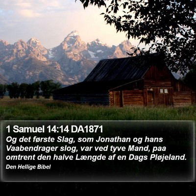 1 Samuel 14:14 DA1871 Bible Verse Image