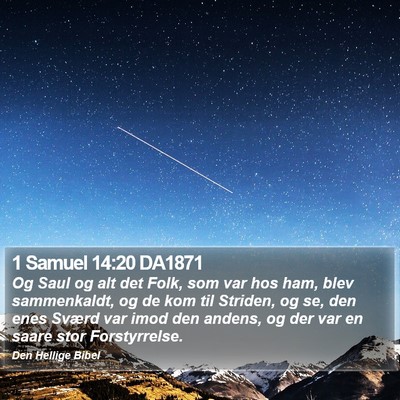 1 Samuel 14:20 DA1871 Bible Verse Image