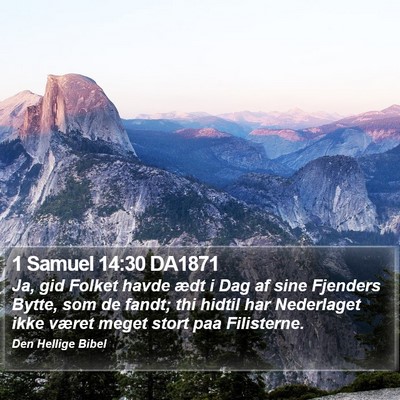 1 Samuel 14:30 DA1871 Bible Verse Image
