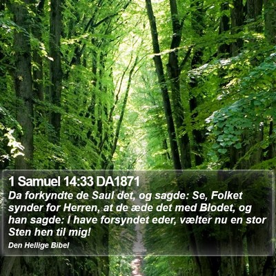 1 Samuel 14:33 DA1871 Bible Verse Image