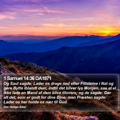 1 Samuel 14:36 DA1871 Bible Verse Image