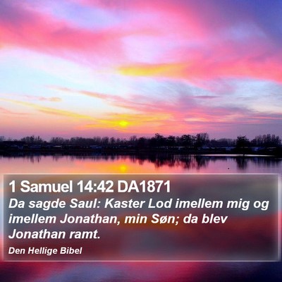 1 Samuel 14:42 DA1871 Bible Verse Image