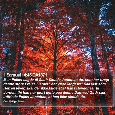 1 Samuel 14:45 DA1871 Bible Verse Image