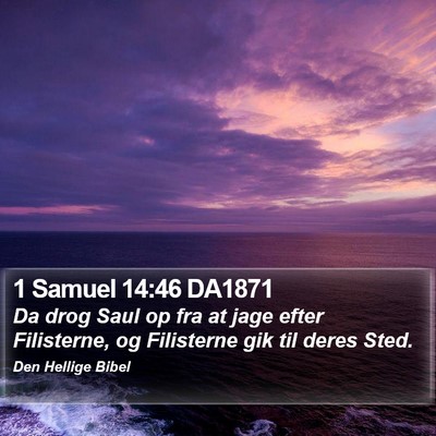1 Samuel 14:46 DA1871 Bible Verse Image