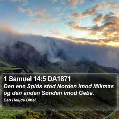 1 Samuel 14:5 DA1871 Bible Verse Image