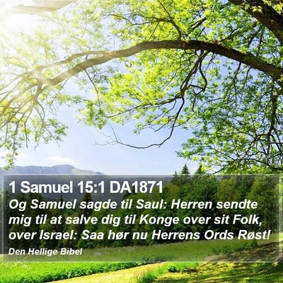 1 Samuel 15:1 DA1871 Bible Verse Image