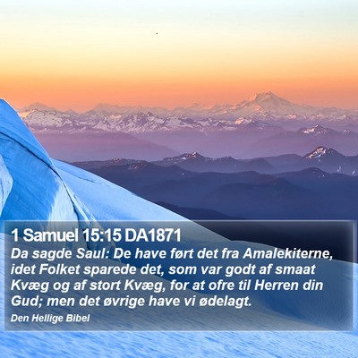 1 Samuel 15:15 DA1871 Bible Verse Image