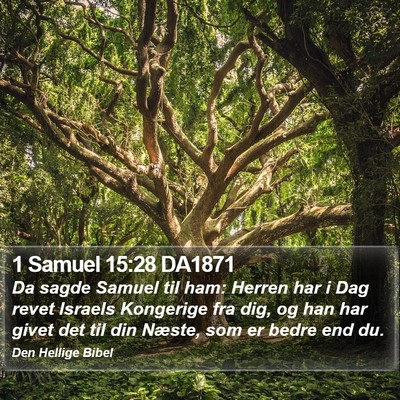 1 Samuel 15:28 DA1871 Bible Verse Image