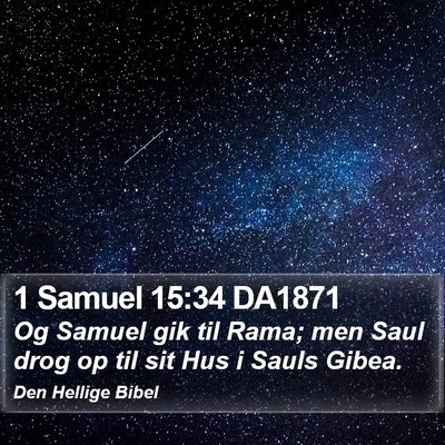1 Samuel 15:34 DA1871 Bible Verse Image