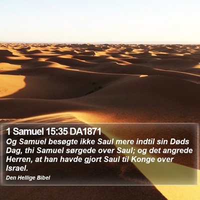1 Samuel 15:35 DA1871 Bible Verse Image