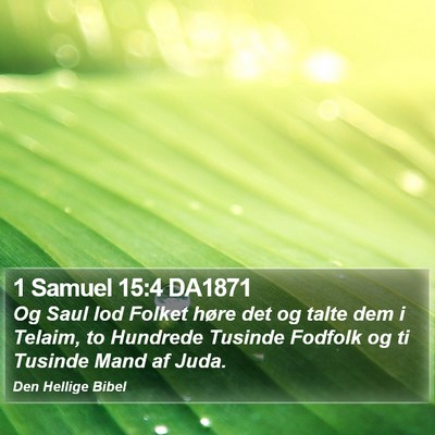 1 Samuel 15:4 DA1871 Bible Verse Image