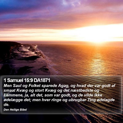 1 Samuel 15:9 DA1871 Bible Verse Image