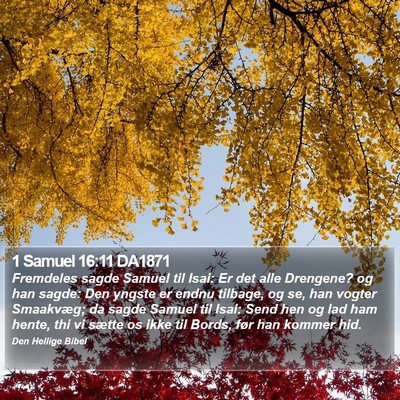 1 Samuel 16:11 DA1871 Bible Verse Image