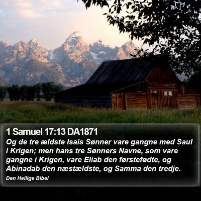 1 Samuel 17:13 DA1871 Bible Verse Image