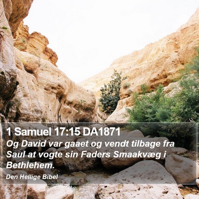 1 Samuel 17:15 DA1871 Bible Verse Image